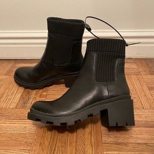 Steven by Steve Madden stretch sock lug boots